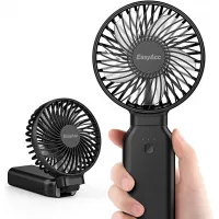 Handheld Fan, EasyAcc 9000mAh Battery Fan 2020 Upgraded Portable Fan with Unique One Touch Power Off USB Desk Fan 9-53 Hours 4 Speeds Strong Winds Personal Cooling Fan for Home Office Outdoor-Black