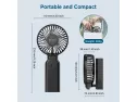 Handheld Fan, Easyacc 9000mah Battery Fan 2020 Upgraded Portable Fan With Unique One Touch Power Off Usb Desk Fan 9-53 Hours 4 Speeds Strong Winds Personal Cooling Fan For Home Office Outdoor-black
