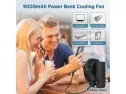 Handheld Fan, Easyacc 9000mah Battery Fan 2020 Upgraded Portable Fan With Unique One Touch Power Off Usb Desk Fan 9-53 Hours 4 Speeds Strong Winds Personal Cooling Fan For Home Office Outdoor-black