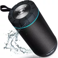 COMISO Bluetooth Speaker Waterproof IPX7 (Upgrade), 25W Wireless Portable Speaker 5.0 with Loud Stereo Sound, 360 Surround Sound, 24 Hours Playtime, 100ft Bluetooth Range Outdoor Speaker (Black)