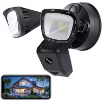 VOLADOR Security Floodlight Camera, Outdoor Home Smart WiFi Surveillance with Light, Motion-Activated, 1080P HD, 3000 Lumens, Two-Way Audio, Night Vision