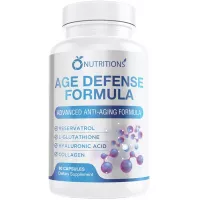 Age Defense Formula with Glutathione,Resveratrol, Hylauronic Acid,Collagen for Anti-Wrinkle and Younger Looking Skin