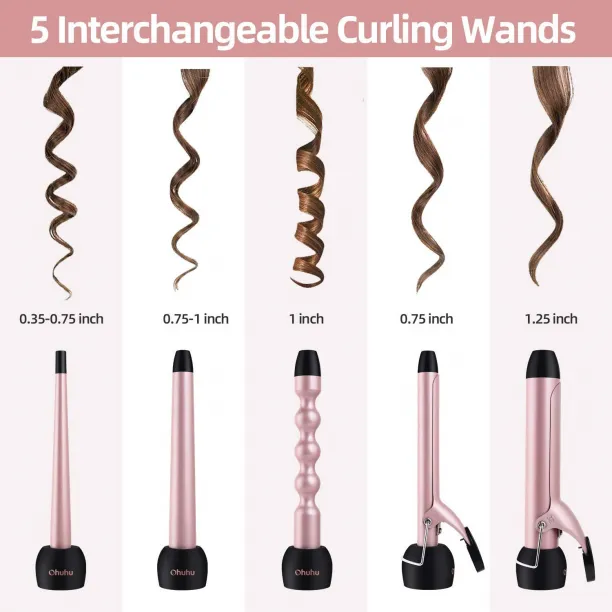 Ohuhu 5 in 1 discount curling iron wand set