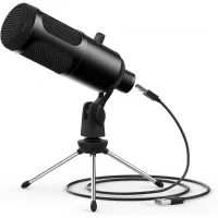USB Microphone , JEEMAK Computer Condenser PC Gaming Mic with Tripod Stand , Pop Filter for Streaming, Podcasting, Vocal Recording, Compatible with Laptop Desktop Windows Computer, TC30，PS4