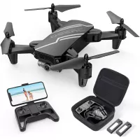 DEERC D20 Mini Drone for Kids with 720P HD FPV Camera Remote Control Toys Gifts for Boys Girls with Altitude Hold, Headless Mode, One Key Start Speed Adjustment, 3D Flips 2 Batteries, Black