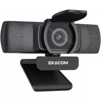 Webcam with Microphone, 1080p HD AutoFocus Webcam with Privacy Cover, EKACOM USB Web Computer Camera, for Streaming Online Class/Meeting, Mac Laptop Desktop, Compatible with Skype/Zoom/Facetime/Teams