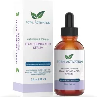 Total Activation Hyaluronic Acid Serum forIntense Hydration Day and Night,Face and Skin, Anti- Wrinkle Anti-Aging Serum, Enhanced Facial Moisturizer, All Skin Types with Anti-Aging Properties 2 oz