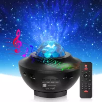 Star Projector & Night Light, Torjim 2 in 1 Ocean Wave Night Light Projector with Remote Control & Auto-Off Timer, Galaxy Projector with LED Nebula Cloud with Bluetooth Speaker for Kids Bedroom