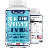 Glutathione Supplement 3000 MG - Made in USA - Natural Skin Brightening Treatment - Vegan Glutathione Capsules for Even Skin Tone - Dark Spots & Hyperpigmentation Relief - Non-GMO - 60 Pills