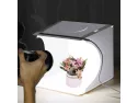 Folding Lighting Softbox, 7.9 Inch Portable Photography Shooting Light Tent Kit, White Mini Photo Studio Light Box With 220 Led Lights + 6 Backdrops For Product Display