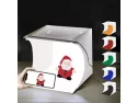 Folding Lighting Softbox, 7.9 Inch Portable Photography Shooting Light Tent Kit, White Mini Photo Studio Light Box With 220 Led Lights + 6 Backdrops For Product Display