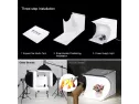 Folding Lighting Softbox, 7.9 Inch Portable Photography Shooting Light Tent Kit, White Mini Photo Studio Light Box With 220 Led Lights + 6 Backdrops For Product Display