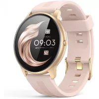 Smart Watch for Women, AGPTEK IP68 Waterproof Smartwatch for Android and iOS Phones Activity Tracker with Full Touch Color Screen Heart Rate Monitor Pedometer Sleep Monitor, Pink