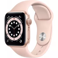 New Apple Watch Series 6 (GPS, 40mm) - Gold Aluminum Case with Pink Sand Sport Band