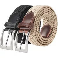 Fairwin Men's Stretchy Belt, 1.3'' Width Unisex Elastic Braided Stretch Belts
