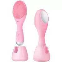 Silicone Facial Cleansing Brush Sonic Vibration Face Care System+Photon Skin Care +108°F Constant Temperature Hot Compress Face Massager Three Modes for All Skin USB Charging and IPX6 Waterproof.