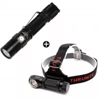 ThruNite Handheld Flashlight and Headlamp Bundle / TH30 Headlamp & TN12 V4 Dual-Switch Flashlight