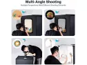 Photo Box, Tww Photo Studio Light Box Portable Foldable 24 X 24 Inch Photography Shooting Tent Kit With Dimmable And Movable Led Lights,carry Bag And 3 Color Backdrops (white Black Gold)