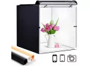 Photo Box, Tww Photo Studio Light Box Portable Foldable 24 X 24 Inch Photography Shooting Tent Kit With Dimmable And Movable Led Lights,carry Bag And 3 Color Backdrops (white Black Gold)