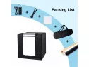 Photo Box, Tww Photo Studio Light Box Portable Foldable 24 X 24 Inch Photography Shooting Tent Kit With Dimmable And Movable Led Lights,carry Bag And 3 Color Backdrops (white Black Gold)