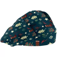 Extra Large Satin Sleep Bonnet Cap for Women & Girls Christmas Tree Socks Wide Band Satin Bonnet Sleeping Night Cap & Hat for Natural Hair