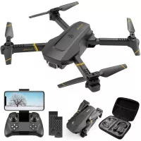 4DRC V4 Drone with 1080P HD Camera for Adults and Kids, Foldable Quadcopter with Wide Angle FPV Live Video, Trajectory Flight, App Control,Optical Flow, Altitude Hold and 2 Modular Batteries