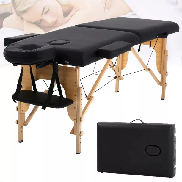 Professional Massage Table Portable Massage Bed Spa Bed 84 Inches Salon Bed W/carry Case, 2 Folding Removable Headrest Folding Facial Solon Spa Tattoo Bed