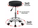 Yaheetech Aluminium 3 Folding Massage Table With Rolling Stool Portable Massage Bed Spa Bed Stool Adjustable Swivel Salon Chair Massage Therapy Table With Headrest & Armrest Black