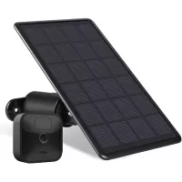 Wasserstein Solar Panel Compatible with Blink Outdoor & Blink XT2/XT - Power Your Blink Surveillance Camera Continuously (Black)