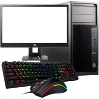 HP Z240 Tower Budget Gaming System w/New 21.5” Monitor, i5-6500 up to 3.6GHz, 16GB DDR4 RAM, 1TB SSD Drive, USB 3.0, NVIDIA GeForce GT 710 2GB, RGB Keyboard & Mouse WiFi + BT 4.0 Windows 10 (Renewed)