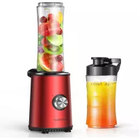 HadinEEon Smoothie Blender, 3 Speeds Adjustable Personal Blender for Shakes and Smoothies, Single Serve Blender with 20oz & 10oz Tritan BPA-Free Cups & Portable Lids