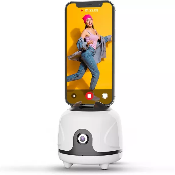 Ulanzi Auto Tracking Phone Holder, With Smart Motion Sensor Ai Camera, No App, 360 Degree Rotation Face Tracking Phone Stand, For Vlogging, Live Stream, Tiktok