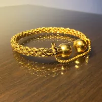 24k Gold Plated Handmade Wire Bangles 