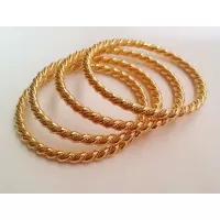 24k Gold Plated Handmade Bangles  All sizes are available