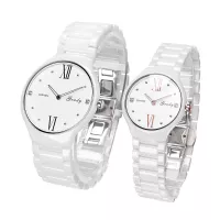 Couple Ceramic Watches with Imported Japan Quartz Movt Ceramic Band 30m Waterproof Ready to Ship