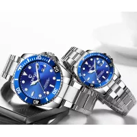 High Quality Custom Men Women Wristwatch Lover Stainless Steel Quartz Couple Watch Set