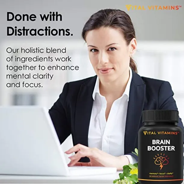 Vital Vitamins Brain Supplement Nootropics Booster - Enhance Focus &am..