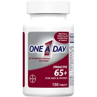 One A Day Proactive 65+, Mens & Womens Multivitamin, Supplement with Vitamin A, Vitamin C, Vitamin D, and Zinc for Immune Health Support*, Calcium, Folic Acid & more, 150 Count