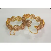 24K Gold Plated Handmade Champagne bangles
