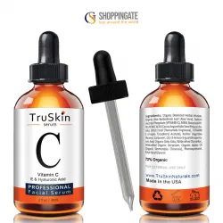 TruSkin Vitamin C Whitening Serum for Face, with Hyaluronic Acid, 30ml
