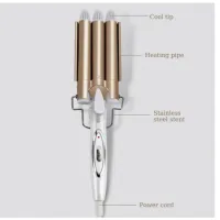 Triple Curling Iron Hair Curler Ceramic Hair Waver Curling Tongs Beach Wave Hair Crimping Iron Hair Curlers Rollers Machine