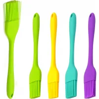 Combo Of 2 - Cake Spatula & Bbq Oil Brush Silicone Brush and Spatula Pair - 2 in 1 set, Baking, Decorating, BBQ