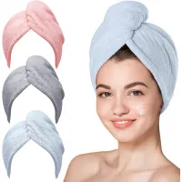 Hair Dryer Cap Towel Hair Wrap Towel Hair Dry Hat 100% Cotton Terry Towel Shower Cap Drying Spa Bath Head Hat Cap for Women