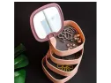 360° Rotating Jewelry Storage Box 4 Layers Portable Travel Jewellery Holder Jewellery Accessory Organizer Necklaces Bracelets Rings Earrings Holder With Mirror For Girl Women