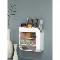 Wall Mounted Multifunctional Seasoning Storage Rack