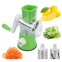 Manual Tabletop Drum, 3 In 1 Rotary Shredder Slicer Grinder