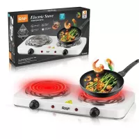 Electric Stove (Double) Four Cooking, Hot Plate Hayat Up In Just 2 Mins, Clean To Clean, 2000W.