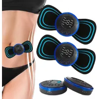 Portable Whole Body Massager, Dual Neck Back Massager for Intense Pain Relief, Dynamic Fitness Workout Gear, Portable Mini Massager for Neck Back Waist Arms Legs Aches, Easy Use at Home 2Hosts&2Pads