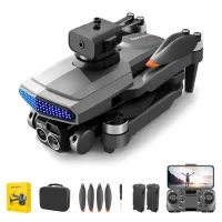 DLRC D6 PRO Brushless Motor RC Drone Dual Camera 5-way Obstacle Avoidance Foldable Quadcopter (Optical Flow Positioning+ESC+2 Batteries) - Black