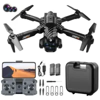 K10 MAX 480P Camera Foldable Drone Obstacle Avoidance Optical Flow Hover Quadcopter, with 2 Batteries